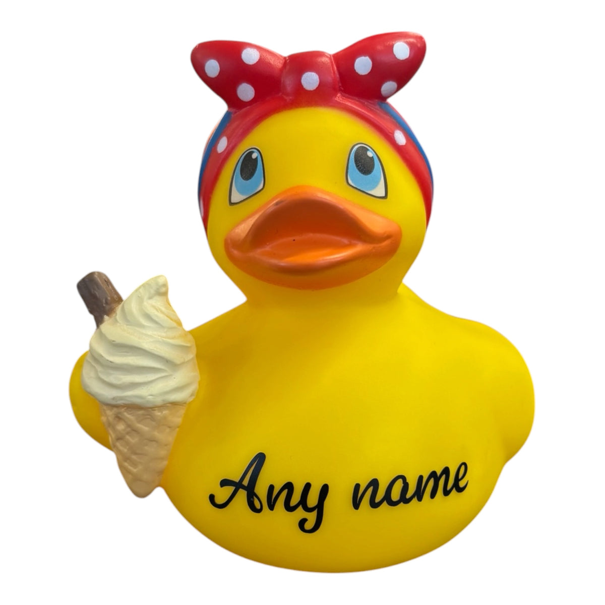 Personalised Summertime duck decorative writing