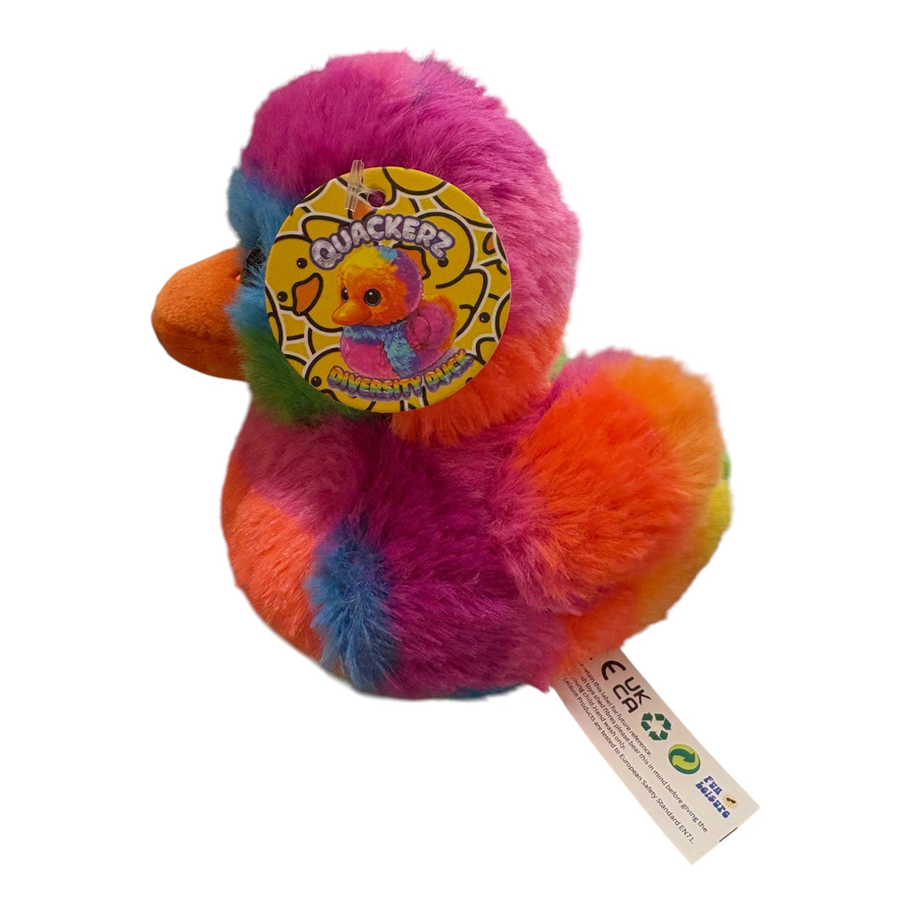 Small Rainbow Plush Duck